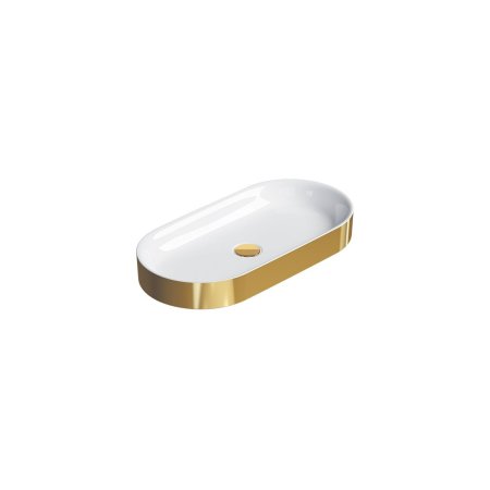 Catalano Horizon Umywalka nablatowa 70x35 cm złota/biała 170AHZBO