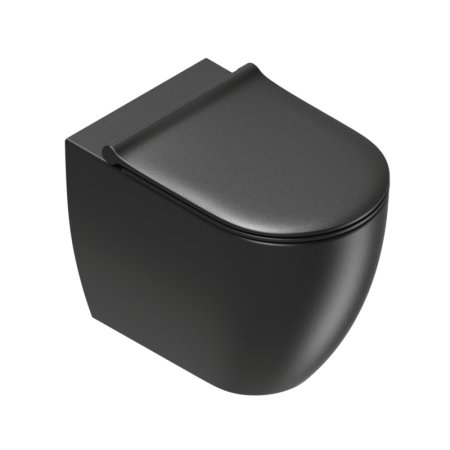 Catalano Sfera Toaleta WC stojąca Silentech bez kołnierza czarny mat 1VPS54RNNS/0514550022