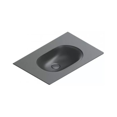 Catalano Sfera Umywalka wisząca lub meblowa 60x50 cm z otworem na baterię czarny mat 0520611022