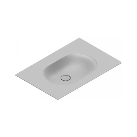 Catalano Sfera Umywalka wisząca lub meblowa 75x50 cm z otworem na baterię cemento satin 0520761023