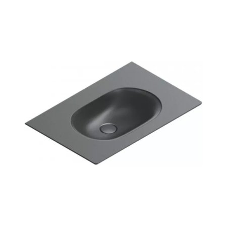 Catalano Sfera Umywalka wisząca lub meblowa 75x50 cm z otworem na baterię czarny mat 0520761022