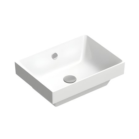 Catalano Verso Umywalka nablatowa 50x37 cm bez otworu na baterie z przelewem biała 15037VEN00/0124500001