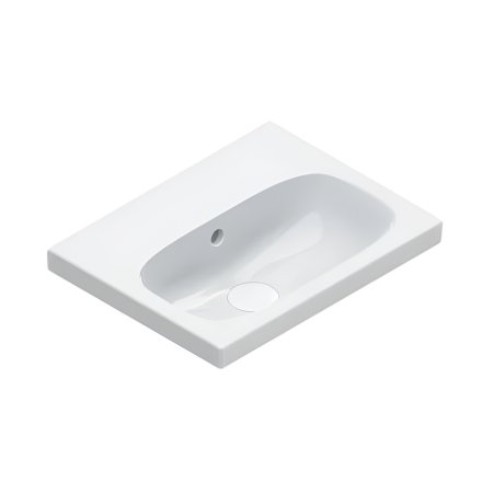Catalano Alvea Umywalka wisząca lub meblowa 45x35 cm bez otworu na baterię biały połysk 0620450001