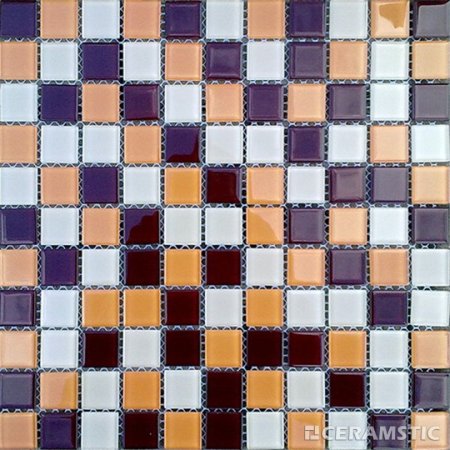 Ceramstic Flat Brown Mozaika szklana 30x30 cm, brązowa MS-03