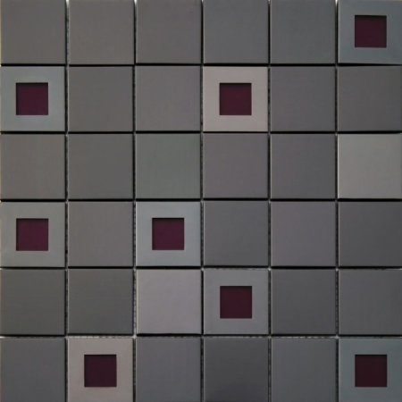 Ceramstic Jazz Black Mozaika szklano-metalowa 32,2x32,2 cm, szara MSM-24