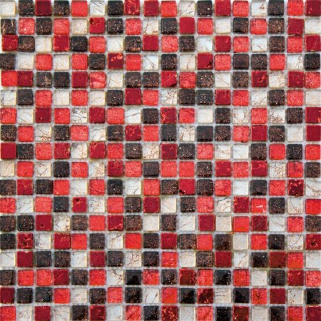 Ceramstic Marrakech Mozaika szklano-kamienna 30,5x30,5 cm, czerwona/czarna MSK-30