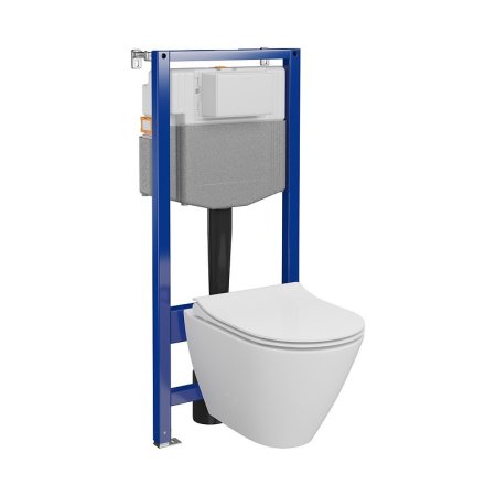 Cersanit Aqua 2.0 Set C14 Zestaw Toaleta WC bez kołnierza + deska wolnoopadająca + stelaż podtynkowy WC S701-794