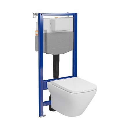 Cersanit Aqua 2.0 Set C22 Zestaw Toaleta WC bez kołnierza + deska wolnoopadająca + stelaż podtynkowy WC S701-801
