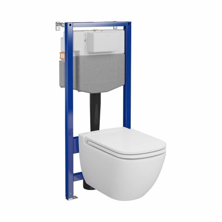 Cersanit Aqua 2.0 Set C24 Zestaw Toaleta WC bez kołnierza + deska wolnoopadająca + stelaż podtynkowy WC S701-803