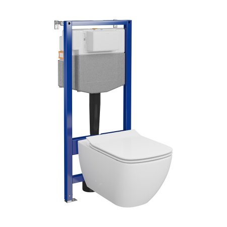 Cersanit Aqua 2.0 Set C26 Zestaw Toaleta WC bez kołnierza + deska wolnoopadająca + stelaż podtynkowy WC S701-805