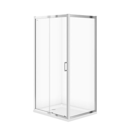 Cersanit Arteco Kabina prysznicowa prostokątna 100x80x190 cm profile chrom szkło transpartentne CleanPro S157-011