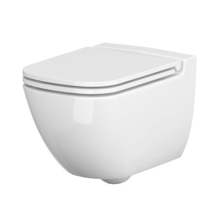 Cersanit Caspia Toaleta WC podwieszana 54x36,5 cm CleanOn bez kołnierza z ukrytym mocowaniem, biała K11-0233