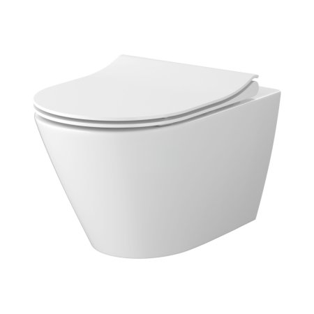 Cersanit City Oval Zestaw Toaleta WC Vortex bez kołnierza + deska wolnoopadająca biały S701-883
