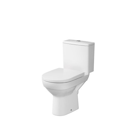 Cersanit City Zestaw Toaleta WC stojąca bez kołnierza kompakt + deska wolnoopadająca biała K35-036