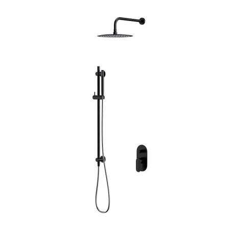 Cersanit Crea Zestaw prysznicowy podtynkowy z deszczownicą czarny S952-009