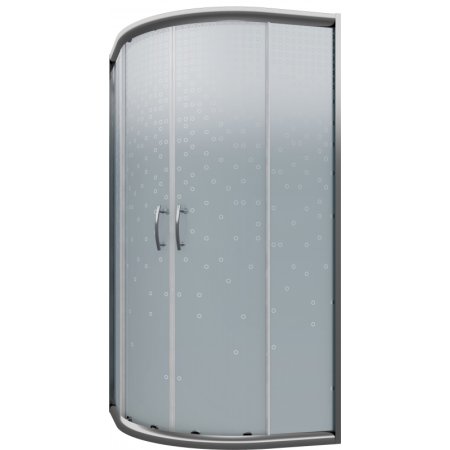 Cersanit Ineba Kabina prysznicowa półokrągła 90x90x185 cm, profile chrom szkło mrożone S150-004
