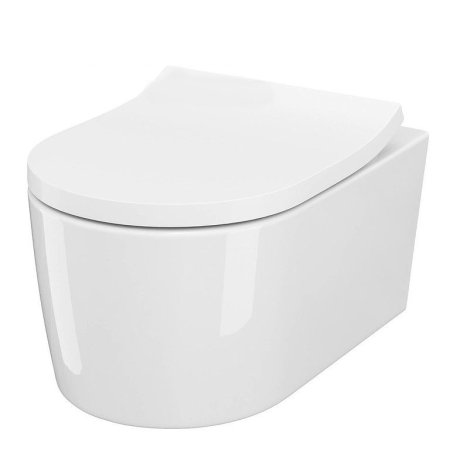 Cersanit Inverto SET B252 Toaleta WC podwieszana StreamOn bez kołnierza z deską wolnoopadającą biała S701-432
