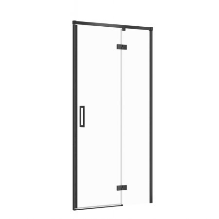 Cersanit Larga Drzwi uchylne 100x195 cm prawe profile czarne szkło przezroczyste S932-125