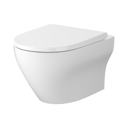 Cersanit Larga Oval Zestaw Toaleta WC Vortex bez kołnierza + deska wolnoopadająca biały S701-885