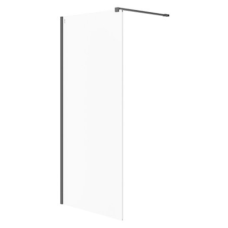Cersanit Mille Kabina prysznicowa Walk-in 90x200 cm profile czarne szkło transparentne CleanPro S161-008