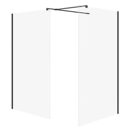 Cersanit Mille Kabina prysznicowa walk-in 120x90x200 cm profile czarne szkło transparentne S601-184