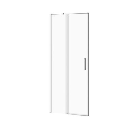 Cersanit Moduo Drzwi prysznicowe uchylne lewe 80x195 cm profile chrom szkło transpartentne CleanPro S162-003