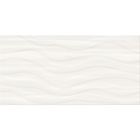 Cersanit Soft Romantic PS803 White Satin Wave Structure Płytka ścienna 29,8x59,8 cm, biała W564-002-1