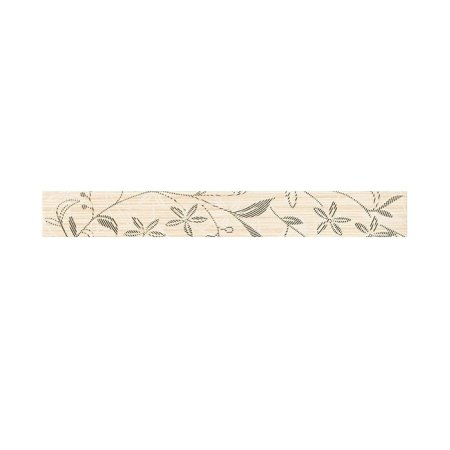 Cersanit Tanaka Cream Border Flower Płytka ścienna 5x40 cm, kremowa WD798-014