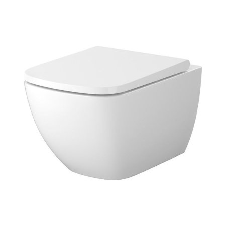 Cersanit Zen Square Zestaw Toaleta WC Vortex bez kołnierza + deska wolnoopadająca biały S701-882