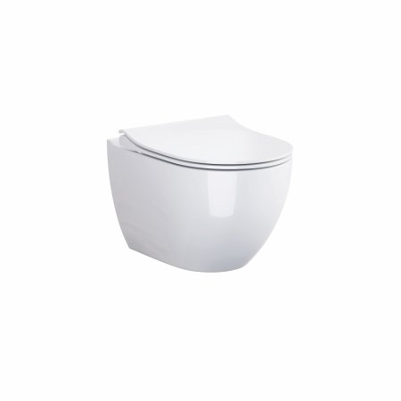 Cersanit Zen Zestaw WC bez kołnierza z deską slim biała S701-428