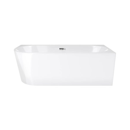 Corsan Intero Wanna wolnostojąca 160x74 cm narożna prawa z szeroką krawędzią biała + klik klak chrom E240LPCH