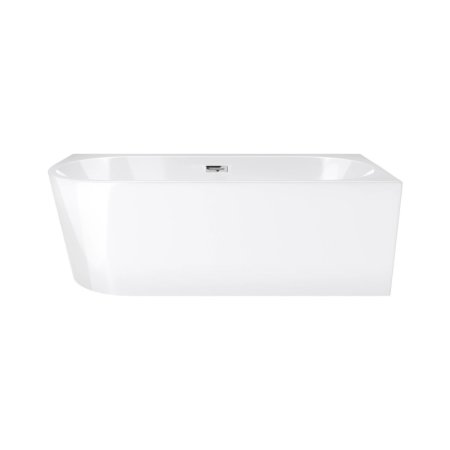 Corsan Intero Wanna wolnostojąca 170x80 cm narożna prawa z szeroką krawędzią biała + klik klak chrom E240XLPCH