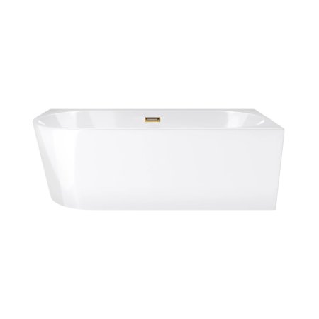 Corsan Intero Wanna wolnostojąca 170x80 cm narożna prawa z szeroką krawędzią biała + klik klak złoty E240XLPGL