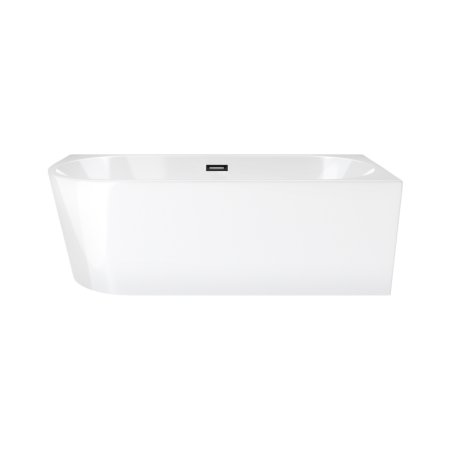 Corsan Intero Wanna wolnostojąca 150x74,5 cm narożna prawa biała + klik klak czarny E230MPSBL