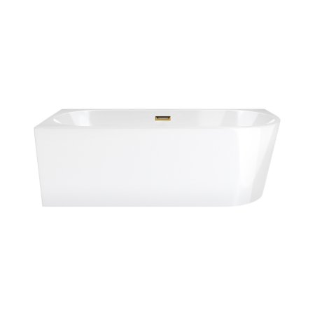 Corsan Intero Wanna wolnostojąca 150x75 cm narożna lewa biała + klik klak złoty E230MLSGL