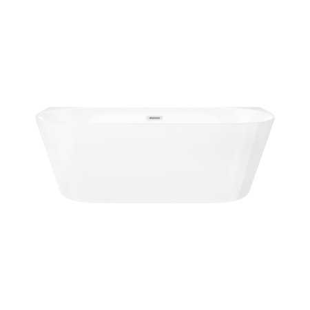 Corsan Mono Wanna wolnostojąca 150x74,5 cm przyścienna biała + klik klak biały E029MWH