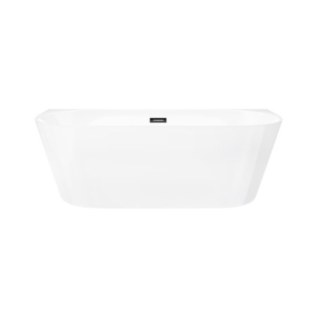 Corsan Mono Wanna wolnostojąca 159x75 cm przyścienna biała + klik klak grafit E029LGM