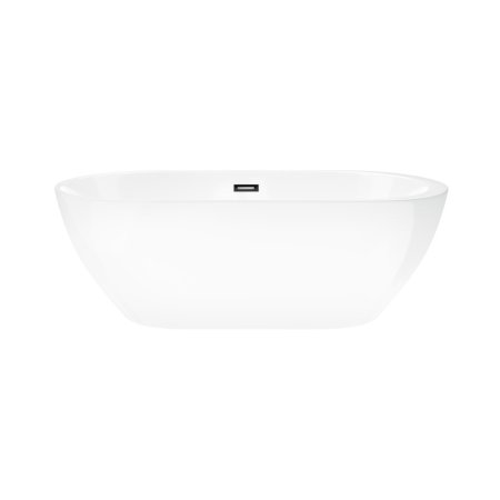 Corsan Reno Wanna wolnostojąca 170x80 cm biała + klik klak grafit E042XLGM