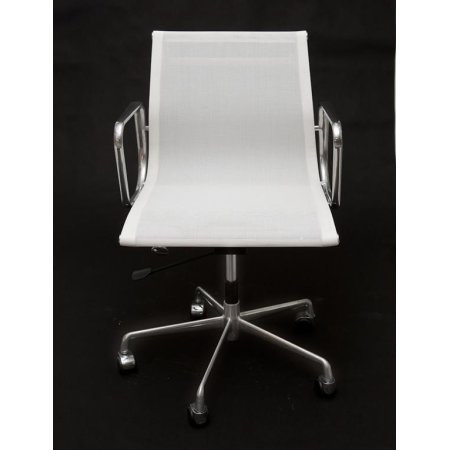 D2 CH Fotel biurowy inspirowany EA117 siateczka 59x58 cm, chrom/biały 27736