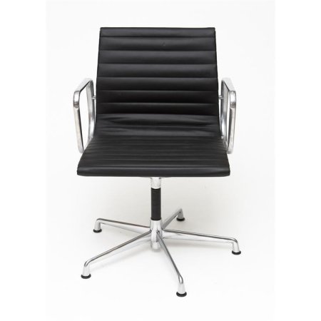 D2 CH Fotel konferencyjny inspirowany EA108 skóra 58x57 cm, chrom/czarny 27715