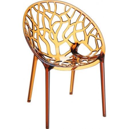 D2 Coral Krzesło 59x60 cm, pomarańczowe/przezroczyste 24697