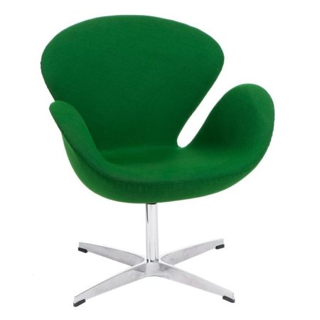 D2 Cup Fotel inspirowany projektem Swan kaszmir 72x65 cm, zielony 25331