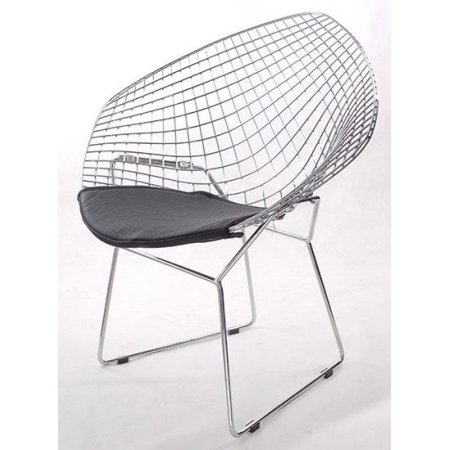 D2 HarryArm Krzesło inspirowane Diamond Armchair 84x70 cm, czarne 3479