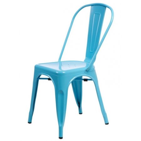 D2 Paris Krzesło inspirowane Tolix 36x35 cm, niebieskie 41317