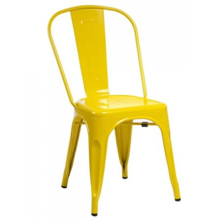 D2 Paris Krzesło inspirowane Tolix 36x35 cm, żółte 41321