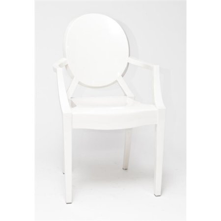 D2 Royal Krzesło inspirowane Louis Ghost 54x57 cm, białe 3343