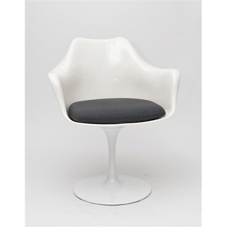 D2 TulAr Krzesło inspirowane Tulip Armchair 68x58 cm, szare/białe 13987