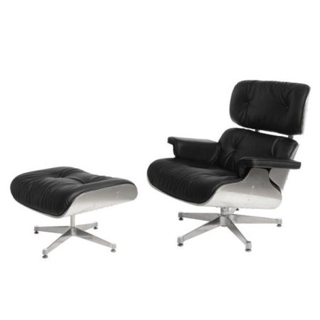 D2 Vip Fotel z podnóżkiem 67x54 cm, czarny/aluminum 42308