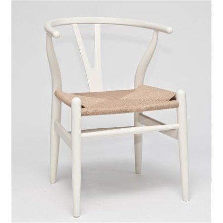 D2 Wicker Krzesło inspirowane Wishbone 54x42 cm, białe 14255