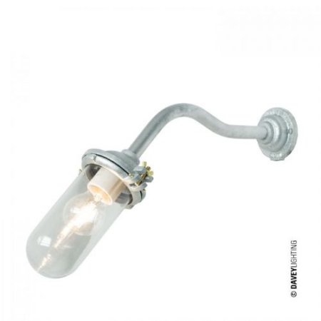 Davey Lighting Bracket Light Kinkiet zewnętrzny 25x42,5 cm IP54 Standard E27 GLS, srebrny DP7684/GA/060F/C